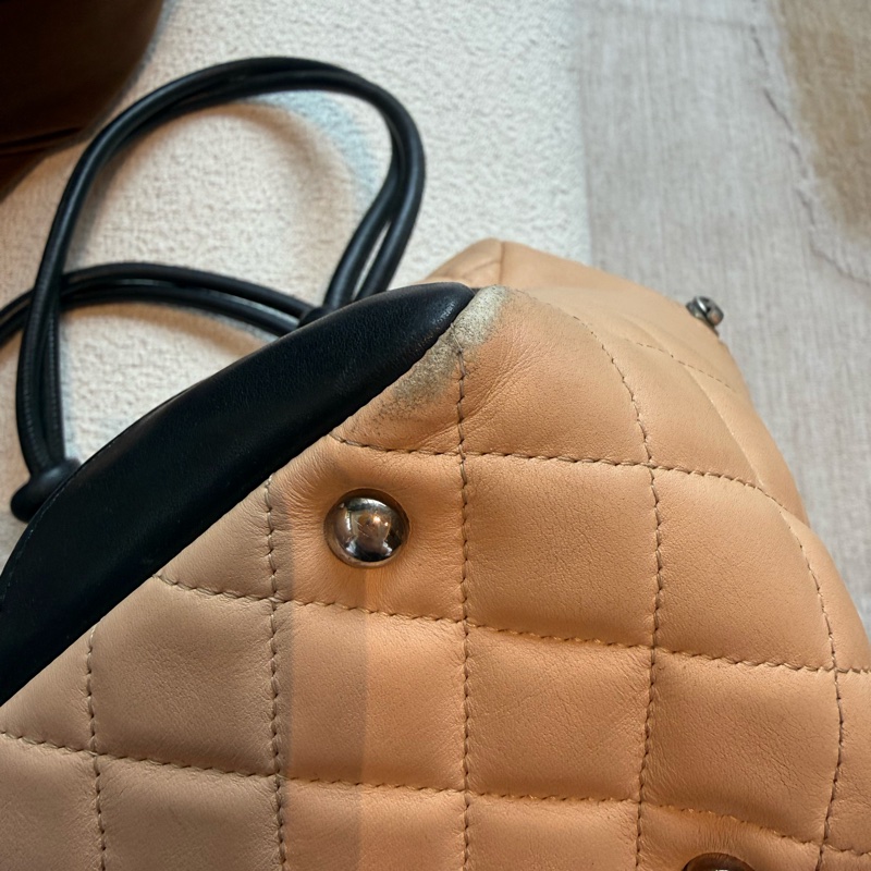 Chanel 黑米色經典康朋包-9