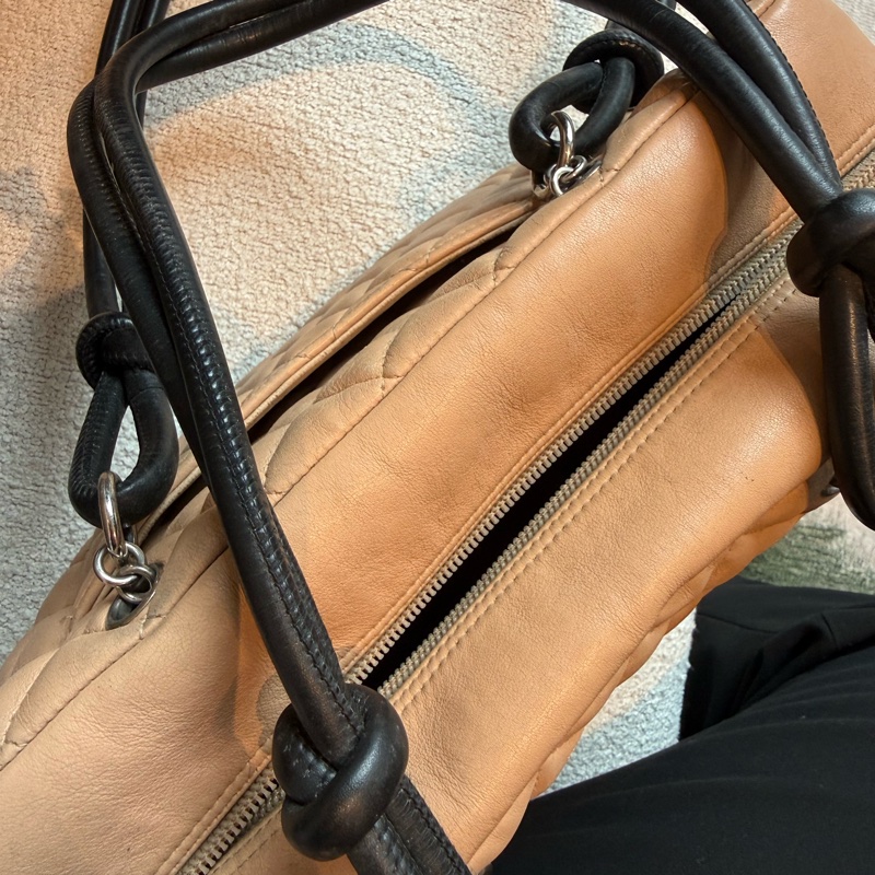 Chanel 黑米色經典康朋包-13