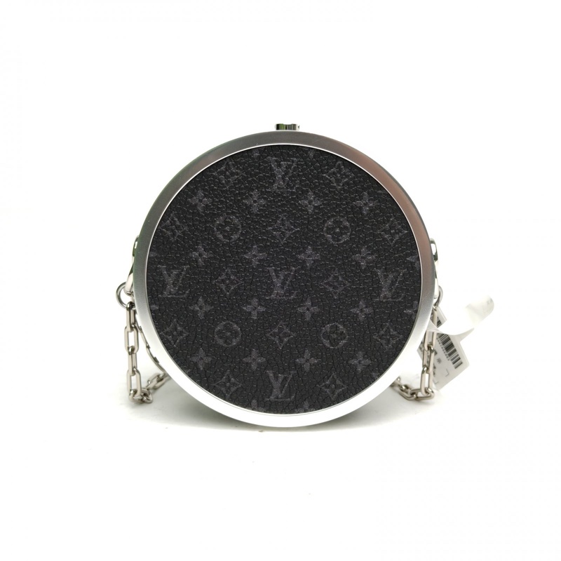 LOUIS VUITTON 黑色牛皮合金銀扣2022Wheelboxpouch車輪盒子包-2
