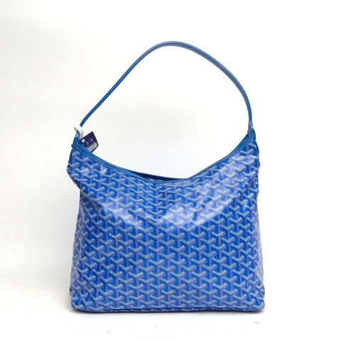 GOYARD BohemeHoboBag子母腋下包藍色PVC銀扣