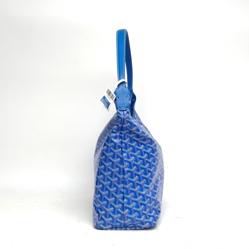 GOYARD BohemeHoboBag子母腋下包藍色PVC銀扣-1