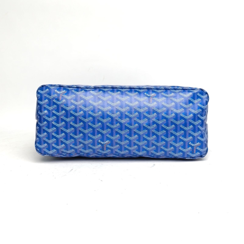 GOYARD BohemeHoboBag子母腋下包藍色PVC銀扣-3