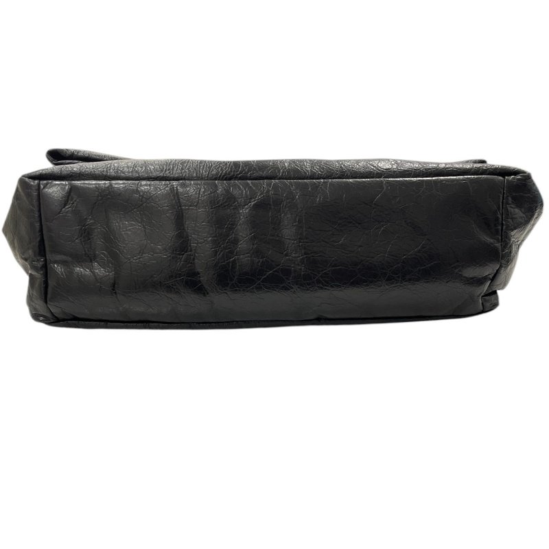 BALENCIAGA 巴黎世家 765945 MONACO MEDIUM 鍊條肩背包 中號 皮革 黑色 金釦-5