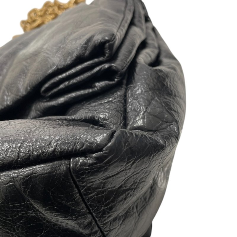 BALENCIAGA 巴黎世家 765945 MONACO MEDIUM 鍊條肩背包 中號 皮革 黑色 金釦-7