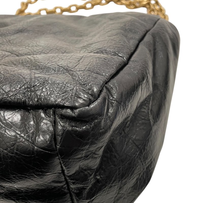 BALENCIAGA 巴黎世家 765945 MONACO MEDIUM 鍊條肩背包 中號 皮革 黑色 金釦-9