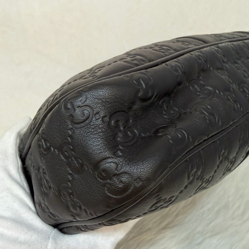 GUCCI 208468 深咖 金釦 牛皮 壓紋 公事包 手提包 電腦包-7