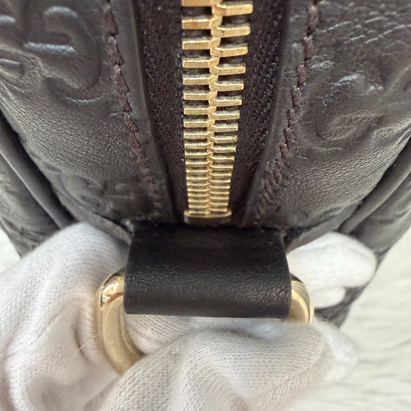 GUCCI 208468 深咖 金釦 牛皮 壓紋 公事包 手提包 電腦包-22