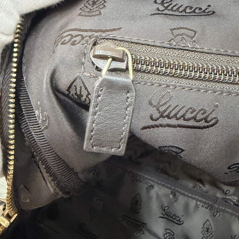 GUCCI 208468 深咖 金釦 牛皮 壓紋 公事包 手提包 電腦包-43