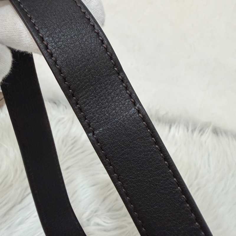 GUCCI 208468 深咖 金釦 牛皮 壓紋 公事包 手提包 電腦包-48