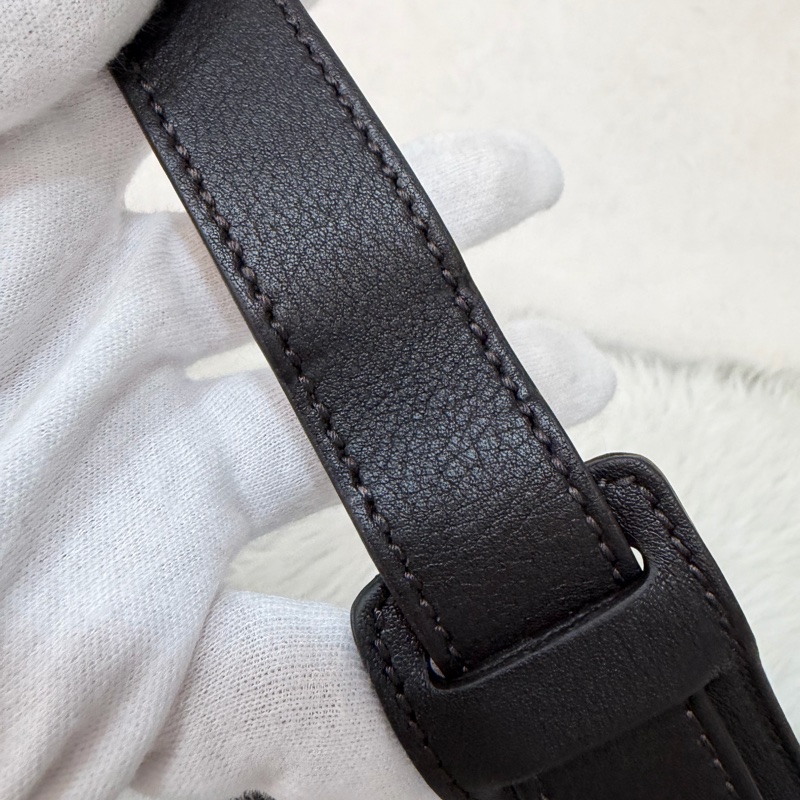 GUCCI 208468 深咖 金釦 牛皮 壓紋 公事包 手提包 電腦包-49