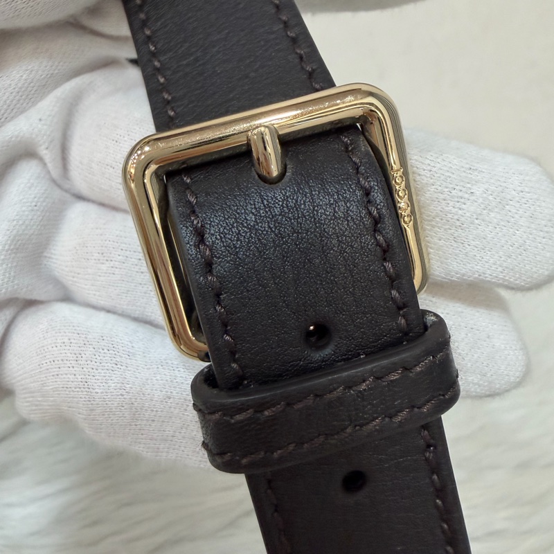 GUCCI 208468 深咖 金釦 牛皮 壓紋 公事包 手提包 電腦包-50