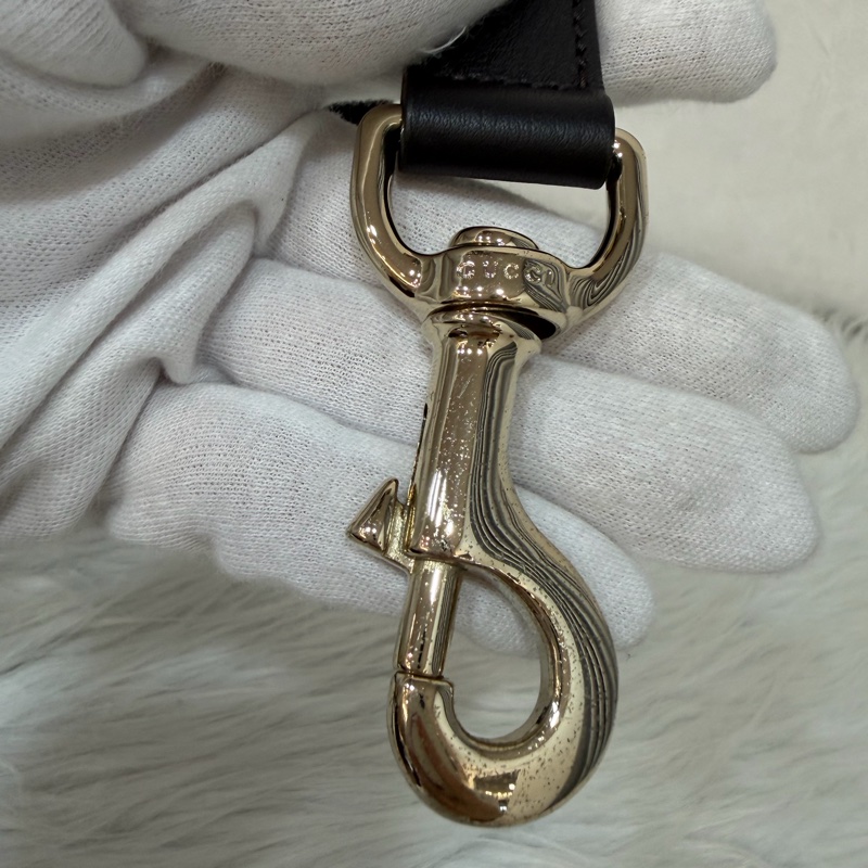 GUCCI 208468 深咖 金釦 牛皮 壓紋 公事包 手提包 電腦包-53