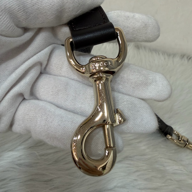 GUCCI 208468 深咖 金釦 牛皮 壓紋 公事包 手提包 電腦包-54