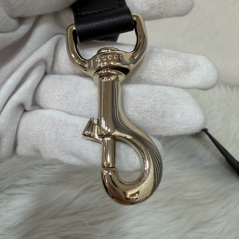 GUCCI 208468 深咖 金釦 牛皮 壓紋 公事包 手提包 電腦包-55