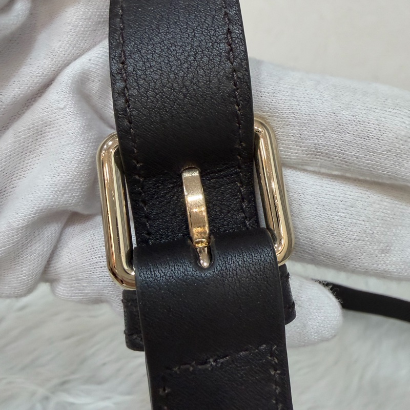 GUCCI 208468 深咖 金釦 牛皮 壓紋 公事包 手提包 電腦包-58