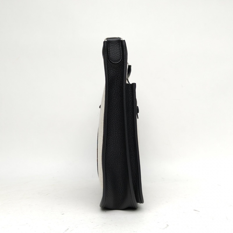 HERMES Evelyne小號29黑色TC皮/帆布Z刻銀扣-1