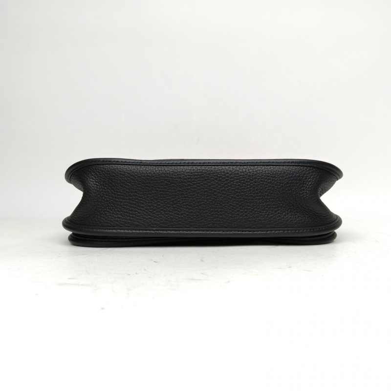 HERMES Evelyne小號29黑色TC皮/帆布Z刻銀扣-3