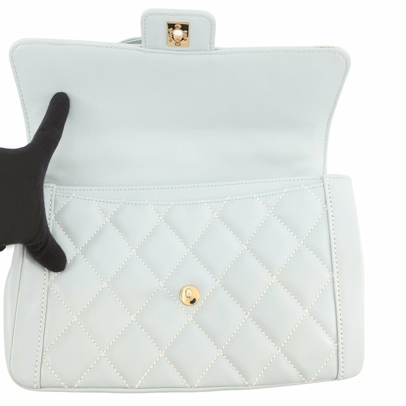 香奈兒手提包,野性縫線,絎縫,Coco標誌,羊皮,香奈兒女士手提包。-4