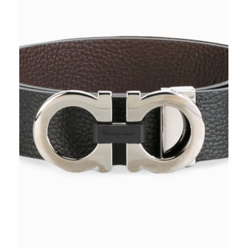 Salvatore Ferragamo 男士 Gancini雙面搭扣腰帶80 85 90 95 100 105 110 115碼3.5cm-1