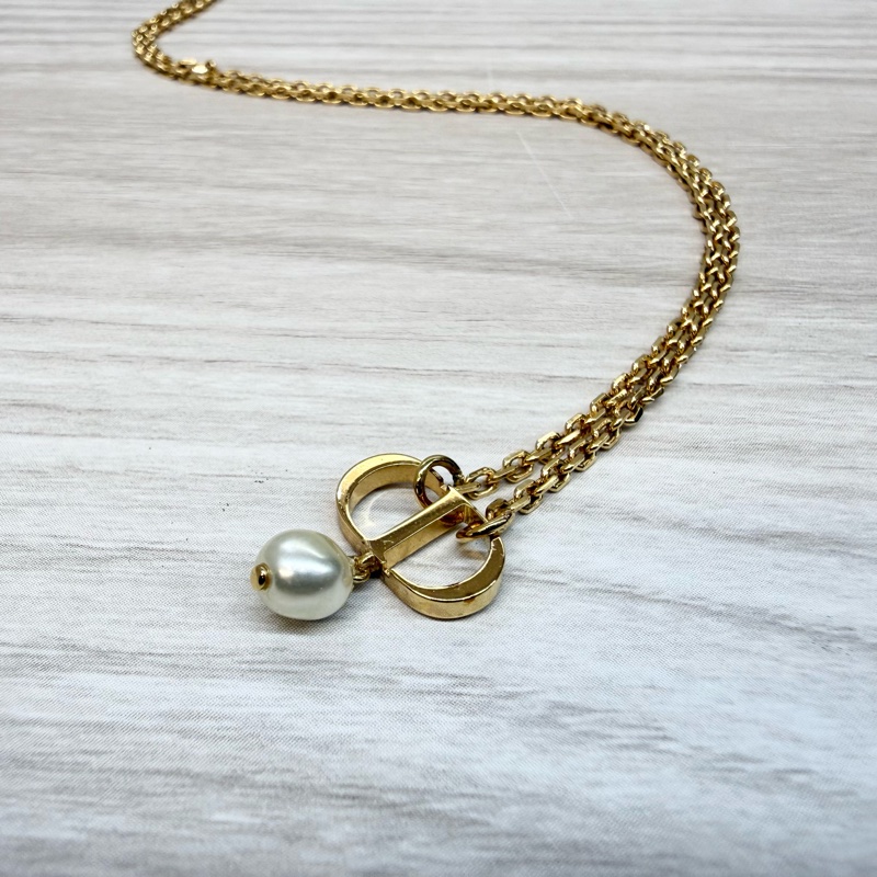 DIOR✨金色珍珠Petit CD項鍊/N1390PTCRS-7
