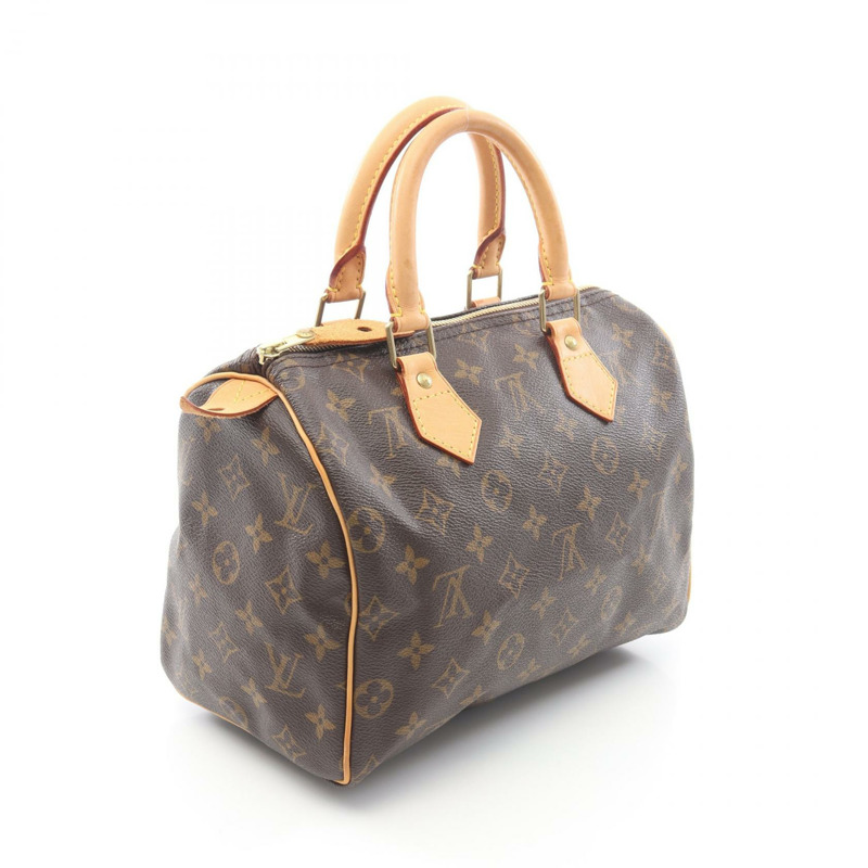 路易威登 Speedy 25 手提包 M41528 Monogram 帆布皮革棕色二手女士-1