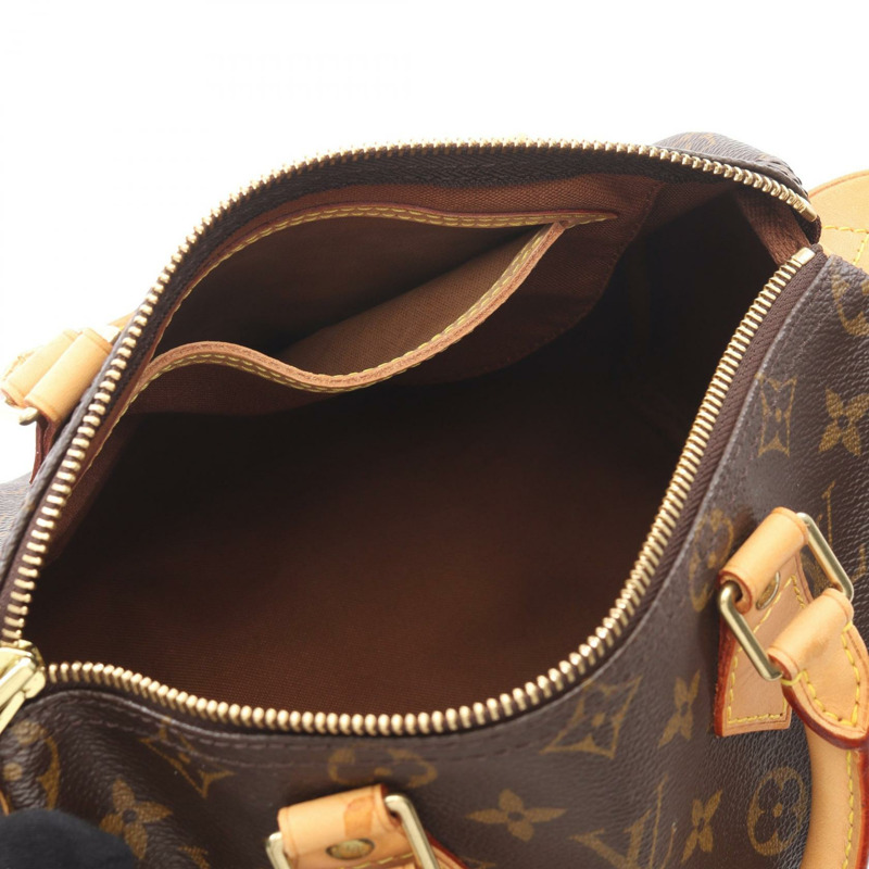 路易威登 Speedy 25 手提包 M41528 Monogram 帆布皮革棕色二手女士-2