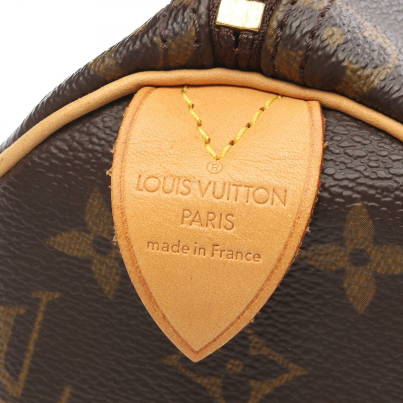 路易威登 Speedy 25 手提包 M41528 Monogram 帆布皮革棕色二手女士-3