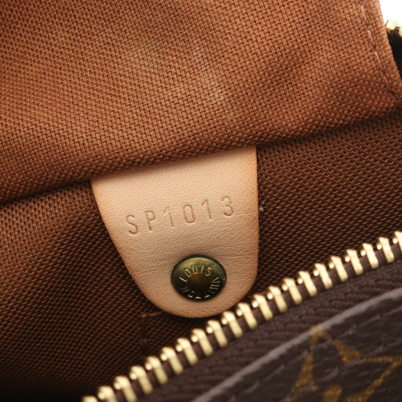 路易威登 Speedy 25 手提包 M41528 Monogram 帆布皮革棕色二手女士-4