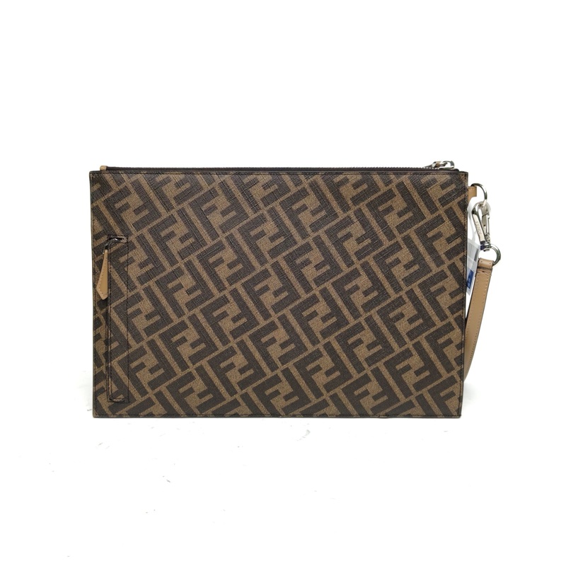 FENDI 拼色牛皮手包-2