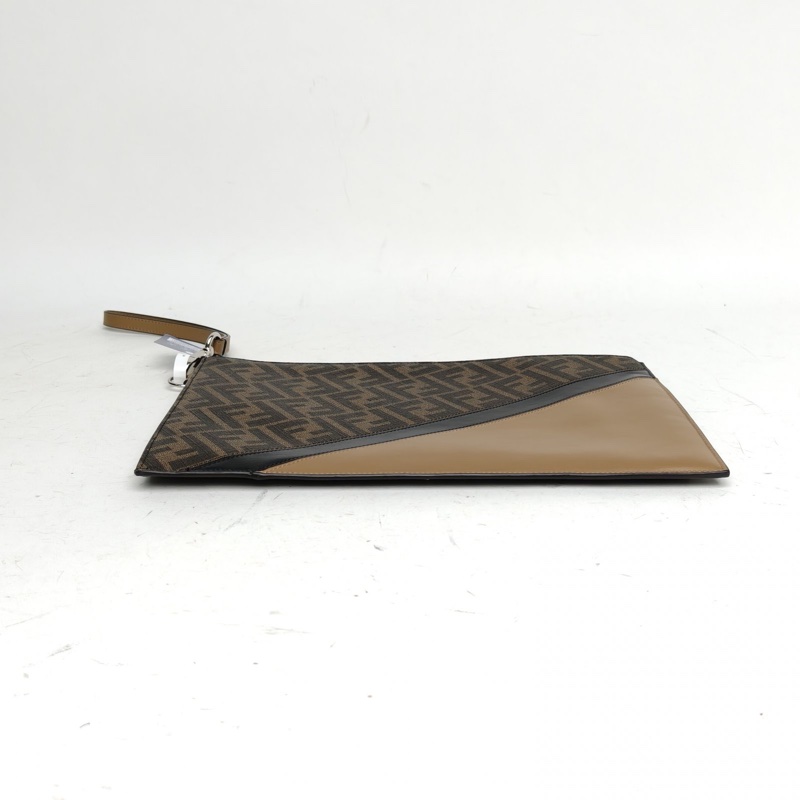 FENDI 拼色牛皮手包-3