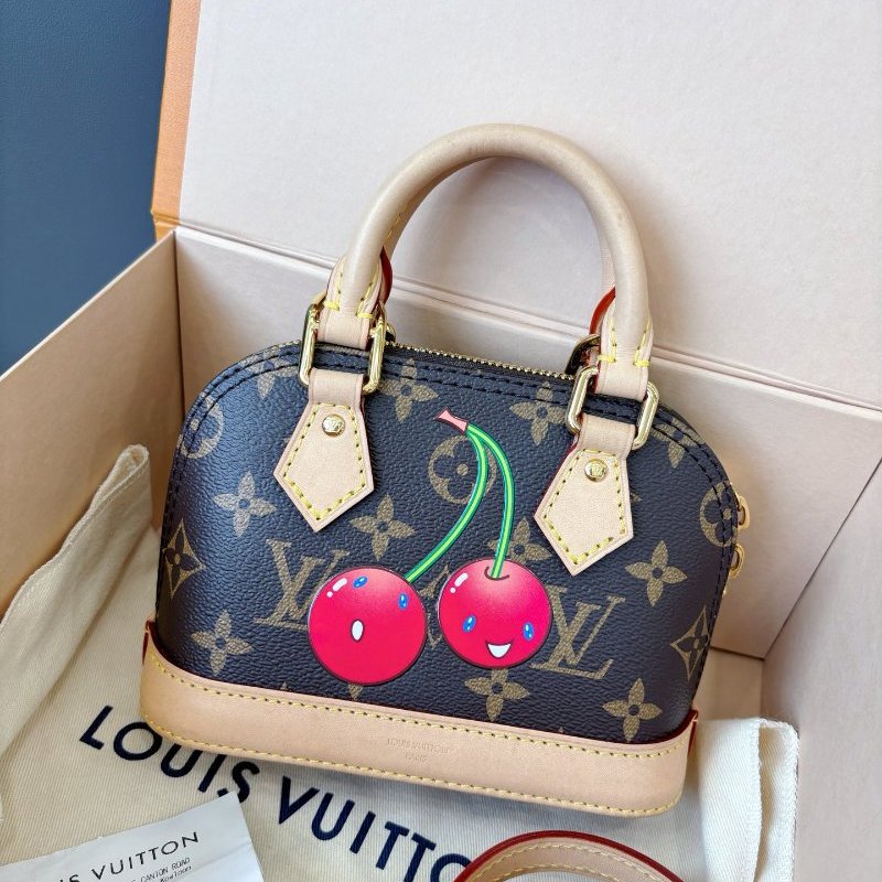 芯片款 路易威登/Louis Vuitton 村上隆聯名限量櫻桃Nano Alma貝殼包-6