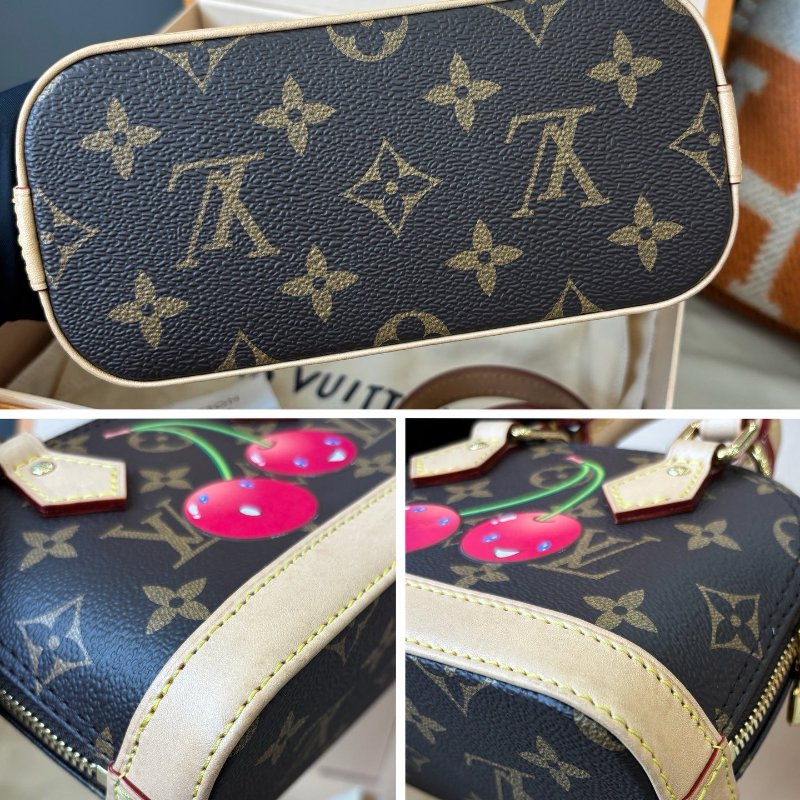 芯片款 路易威登/Louis Vuitton 村上隆聯名限量櫻桃Nano Alma貝殼包-7