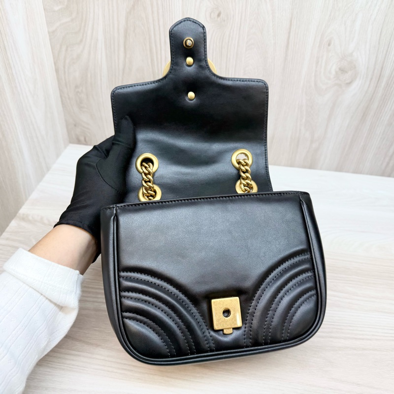 GUCCI🖤黑金Mormont方形肩背包739682-10