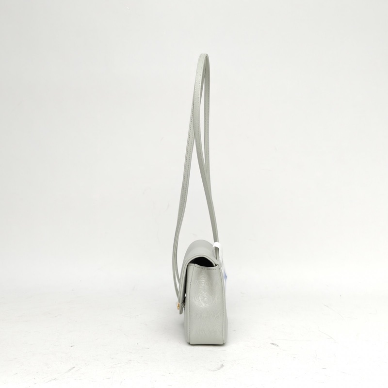 CHANEL 26P長手柄cocomini單肩包淺綠色荔枝牛皮金扣-1