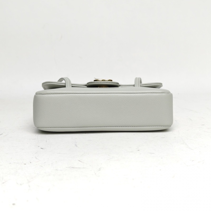 CHANEL 26P長手柄cocomini單肩包淺綠色荔枝牛皮金扣-3