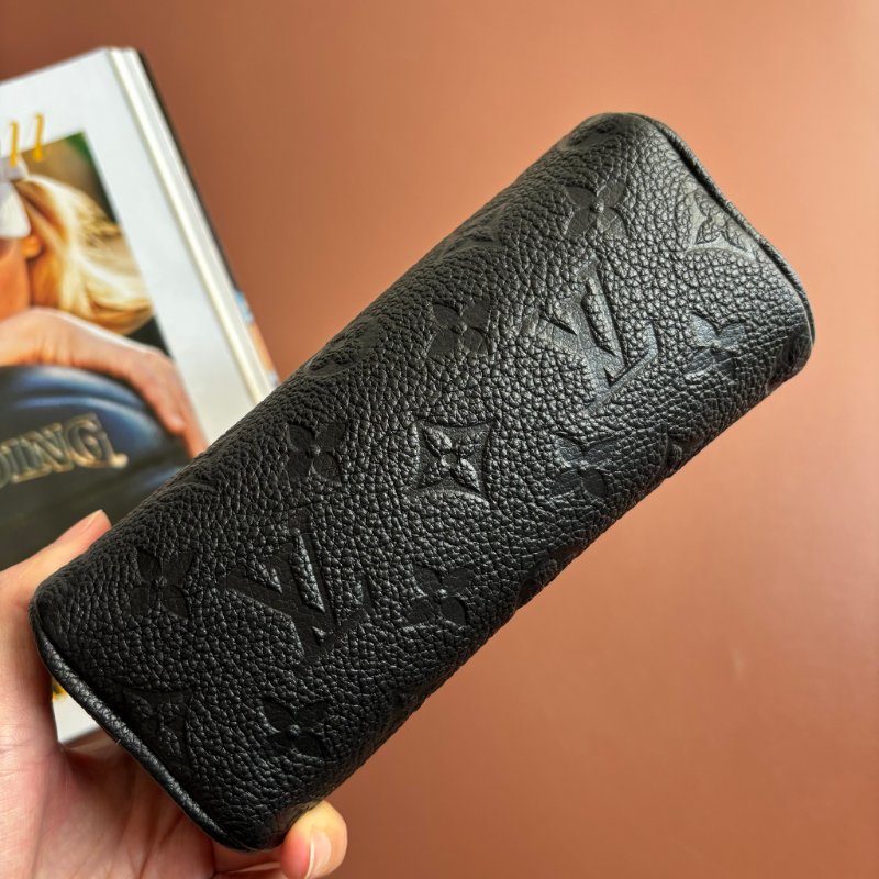 ::LOUIS VUITTON:: M82450 Nano Speedy Monogram Empreinte 黑色壓紋皮革手提斜背包-5