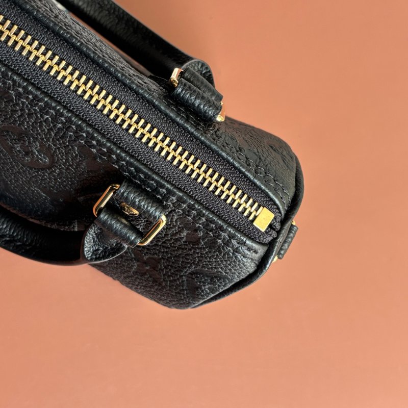 ::LOUIS VUITTON:: M82450 Nano Speedy Monogram Empreinte 黑色壓紋皮革手提斜背包-7