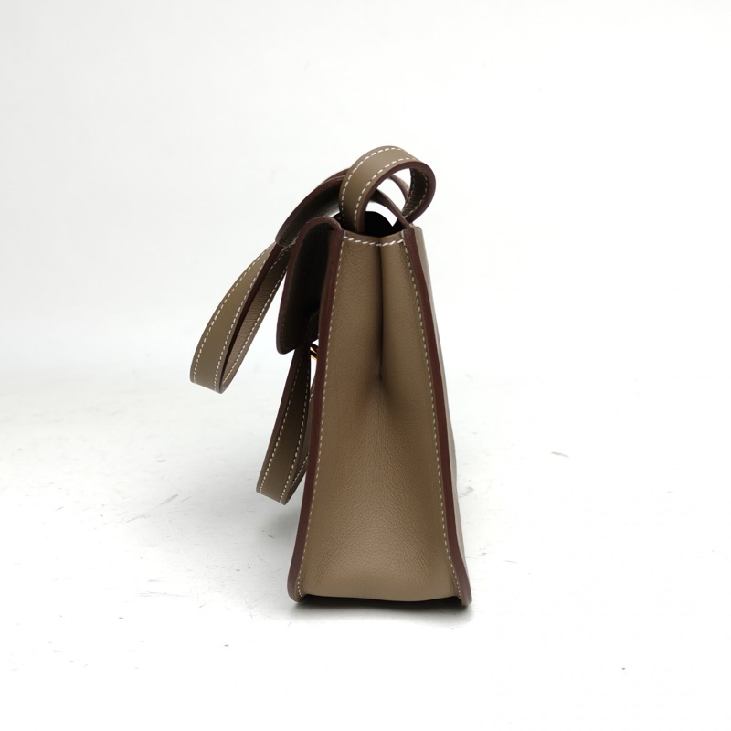 HERMES HalzanMINI22大象灰Swift皮W刻金扣-1