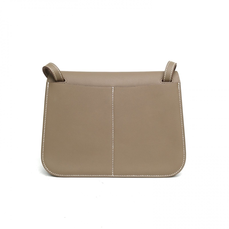 HERMES HalzanMINI22大象灰Swift皮W刻金扣-2