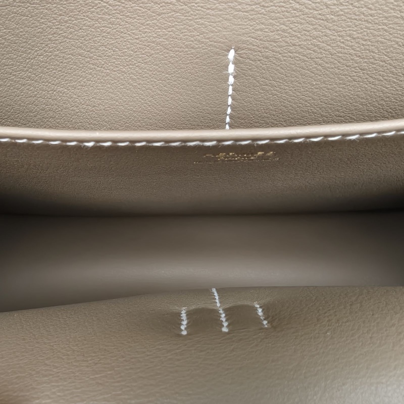 HERMES HalzanMINI22大象灰Swift皮W刻金扣-4