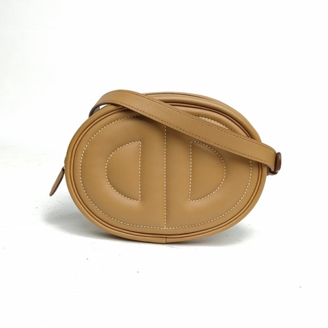 HERMES Roulis豬鼻子intheloop腰包新餅乾色拼栗子色Swift皮U刻