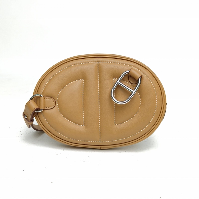 HERMES Roulis豬鼻子intheloop腰包新餅乾色拼栗子色Swift皮U刻-2