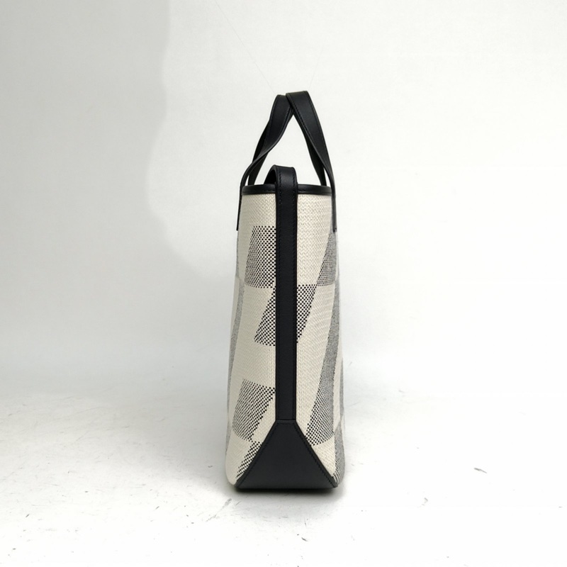 HERMES Cabas27黑色Swift皮/帆布Z刻-1