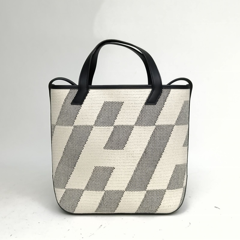 HERMES Cabas27黑色Swift皮/帆布Z刻-2