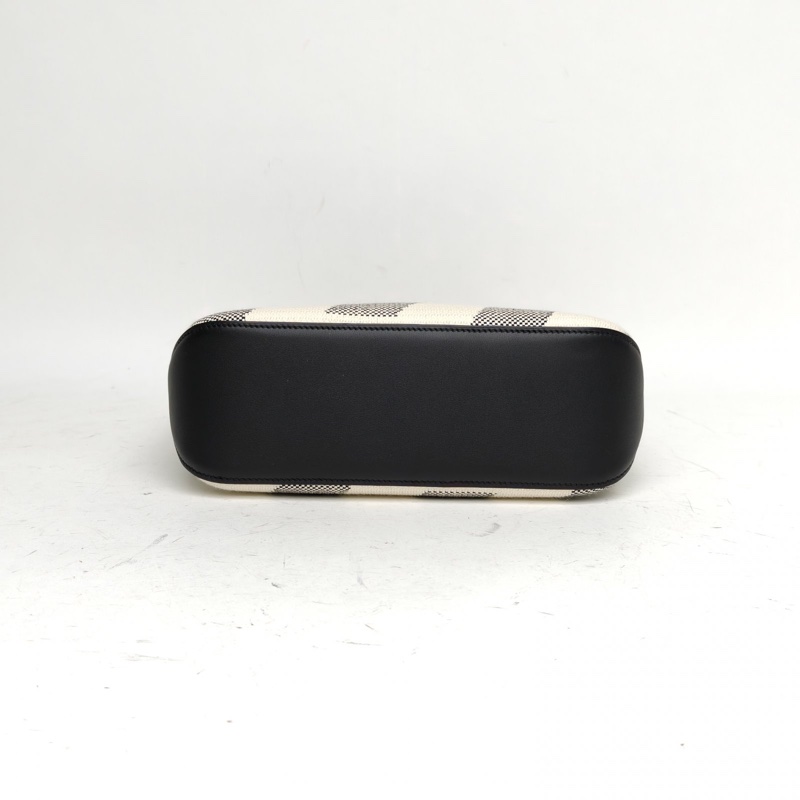 HERMES Cabas27黑色Swift皮/帆布Z刻-3