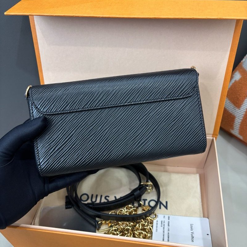 近新品 路易威登/Louis Vuitton 新款橫版Twist West P ochette黑金水波紋 芯片款-1