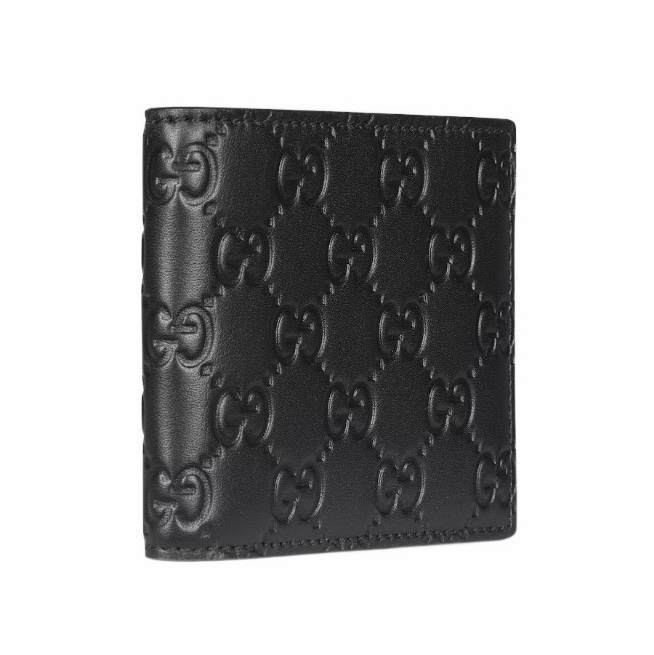 Gucci 男士 GG Emblem 雙折錢包均碼碼11cm*9cm-1