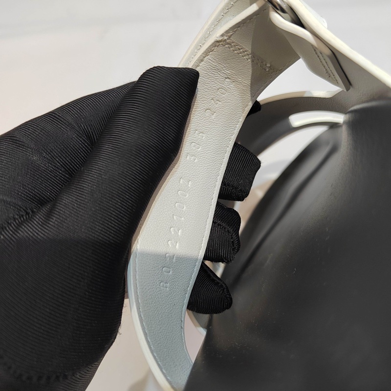 HERMES愛馬仕 Chypre 平底 一字拖鞋 女款 白色 二舅鞋-5