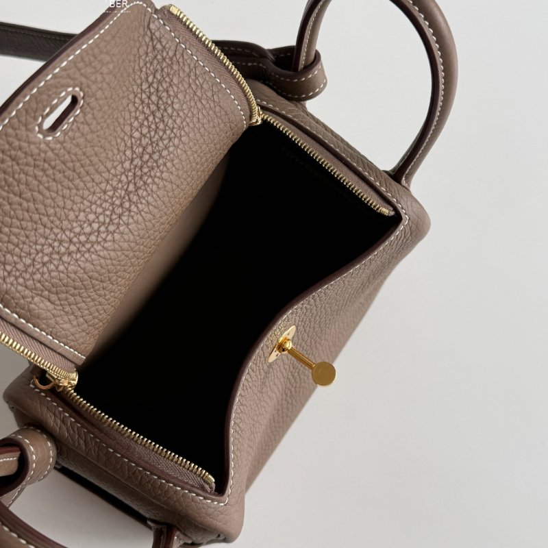 99新🆕 Hermès 愛馬仕 Mini Lindy 大象灰金釦一代-3