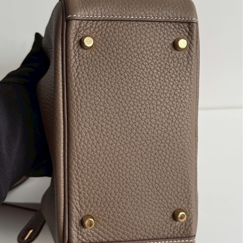 99新🆕 Hermès 愛馬仕 Mini Lindy 大象灰金釦一代-10